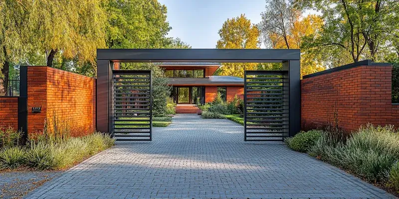 Moderne Zäune aus Polen